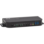 L&uuml;liti Eaton Eaton Tripp Lite seeria HDMI KVM, 2-port 4K 60Hz 4:4:4, HDR, HDCP 2.2 tugi, IR puldi ja USB kaablitega - KVM-/audio-/USB-l&uuml;liti - 2 x KVM/audio/USB - 1 kohalik kasutaja - lauaarvuti