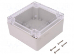 Enclosure: multipurpose | X: 120mm | Y: 120mm | Z: 60mm | ZP | ABS | gasket