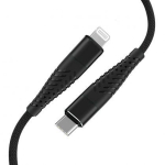 Cable fusion accessories USB-C to Lightning 30W Black