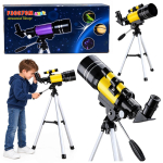 M&auml;nguala | PC | Konsoolid | Tarvikud // Harivad m&auml;nguasjad | Interaktiivsed | Loomingulised | Kunstilised // Teleskop Astronomiczny Dla Dzieci Statyw Ż&oacute;łty Powiększenie 150x