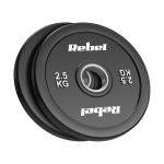 T&ouml;&ouml;riistad ja m&otilde;&otilde;teseadmed // Uued tooted t&ouml;&ouml;riistade, tarvikute kategoorias // Obciążenie olimpijskie gumowane BUMPER, seria BEAST, zestaw 2x2.5kg, otw&oacute;r 51 mm, REBEL ACTIVE
