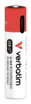 Verbatim 30250 USB-C Rechargeable Batteries Li-ion AAA 500mAh (4 pcs/Pack)