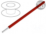 Wire | HookUp Wire Teflon | solid | Cu | 20AWG | red | PTFE | 600V | 30,5m