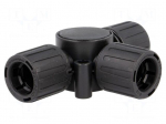 T-connector | &Oslash;Braid : 16mm | polyamide | HelaGuard | -50&divide;135&deg;C | IP66