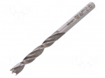 Drill bit | for wood | &Oslash;: 6mm | L: 93mm | HSS | Working part len: 57mm