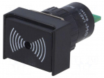 Signaller: sound | 75dB | Illumin: none | IP40 | &Oslash;16mm | max.6mm | plastic