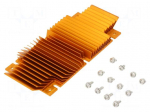 Heatsink: extruded | grilled | BGA | golden | L: 61mm | W: 118mm | H: 11.4mm