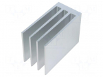 Heatsink: extruded | grilled | natural | L: 50mm | W: 35mm | H: 70mm | plain