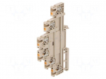 Splice terminal: rail | 2.5mm2 | ways: 3 | terminals: 6 | beige | wemid