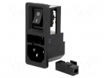 Connector: AC supply | socket | male | 10A | 250VAC | IEC 60320 | 1&divide;2mm