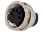 Connector: M16 | socket | female | for panel mounting,rear side nut