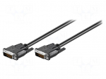 Cable | DVI-D (24+1) plug,both sides | 0.5m | black