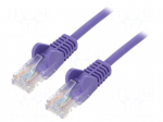 Patch cord | U/UTP | 6 | stranded | CCA | PVC | violet | 10m | 24AWG