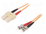 Fiber patch cord | OM1 | ST/UPC,SC/UPC | 2m | LSZH | orange