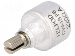 Potentiometer: shaft | single turn | 220&Omega; | 1W | &plusmn;20% | 4mm | linear | THT