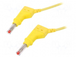 Test lead | 32A | 4mm banana plug-4mm banana plug | Len: 2m | yellow