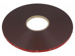 Tape: fixing | W: 9mm | L: 33m | Thk: 1.1mm | acrylic | dark grey | UL-746C