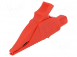 Crocodile clip | 32A | 1kVDC | red | Grip capac: max.30mm