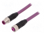 Connection lead | PIN: 5 | 3m | plug | 50VAC | 4A | -25&divide;80&deg;C | IP67 | 60VDC
