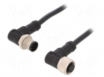Cable: for sensors/automation | PIN: 8 | M12-M12 | 1m | plug | plug | 30V