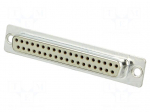 D-Sub | PIN: 37 | plug | female | soldering | Type: turned contacts