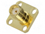 Socket | SMA | female | straight | soldering | gold-plated