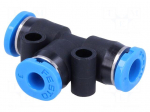 Push-in fitting | T-tap splitter | -0.95&divide;6bar | Mat: PBT | &Oslash;in: 3mm