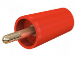 Laboratory connector: 4mm banana | adapter | 32A | red | 42mm