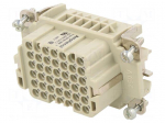 Connector: HDC | contact insert | female | 10A | 250V | PIN: 42 | 42+PE