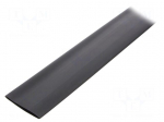 Heat shrink sleeve | glueless | 2: 1 | 38.1mm | L: 1m | black