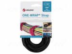 Tape: hook and loop | W: 20mm | L: 0.33m | black | reel | 25pcs.