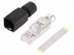Connector: RJ45 | plug | PIN: 8 | Cat: 5 | shielded | gold-plated | 8p8c