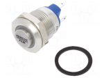 Switch: vandal resistant | Pos: 2 | SPST-NO | PV0 | 2A/36VDC | IP65 | blue