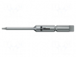 Screwdriver bit | Torx&reg; | TX10 | Socket size: 4mm | Overall len: 70mm