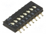 Switch: DIP-SWITCH | Poles number: 8 | ON-OFF | 0.025A/24VDC | Pos: 2