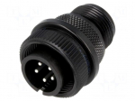 Connector: circular | plug | for cable | PIN: 5 | male | soldering | 97
