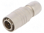 Connector: circular | push-pull | plug | PIN: 6 | 2A | HR10 | gold-plated