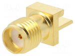 Connector: SMA | socket | female | card edge | horizontal | 50&Omega; | SMT