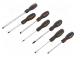 Screwdriver: for impact-set | Phillips,slot | 7pcs.
