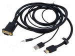 Cable | PVC | HDMI 1.4 | 2m | black | 32AWG | Core: Cu,tinned