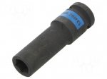 Socket spanner,impact | HEX 13mm | 1/2" | Socket bit length: 80mm