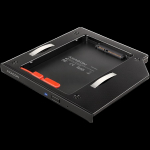 AXAGON RSS-CD09 2.5" SSD/HDD caddy into DVD slot, 9.5 mm, LED, ALU