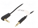 Cable | Jack 3.5mm 3pin plug,Jack 3.5mm 3pin angled plug | 3m