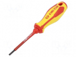 Screwdriver: insulated | slot | 3x0.5mm | Blade length: 75mm