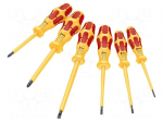 Screwdriver: insulated-set | insulated | Pozidriv&reg;,slot | 6pcs.