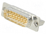 Connector: D-Sub | PIN: 15 | socket | male | on PCBs,PCB snap | straight
