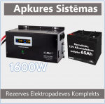 Rezerves Elektropadeves Komplekts Apkures Sistēmai 1600W + 12V 100Ah akumulators