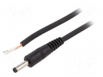 Cable | 1x0.75mm2 | wires,DC 4,0/1,7 plug | straight | black | 1.5m