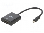 Adapter | HDMI 1.4,USB 3.1 | HDMI socket,USB C plug | 0.15m | black