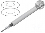 Wire: coaxial | RG316 | 1x26AWG | stranded | CCS | FEP | white | 30m | 100ft